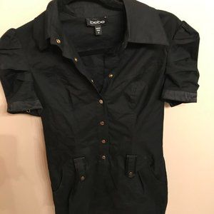 Bebe Black Utility Dress- Business Casual - Work